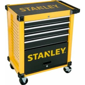 GABINETE METAL RODANTE STANLEY 4 GAVETAS 1 PUERTA