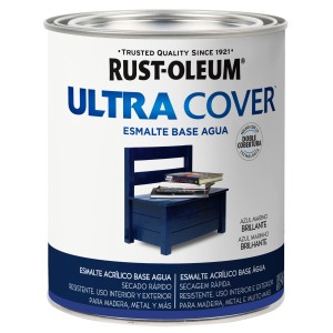 ESMALTE AL AGUA U.COVER AZUL MARINO BRILL. 0,946lt