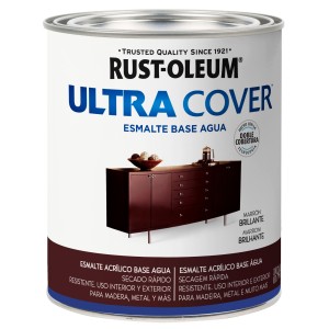 ESMALTE AL AGUA U.COVER MARRON BRILLANTE 0,946lt