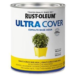 ESMALTE AL AGUA U.COVER AMARILLO SOL BRILL.0,946lt