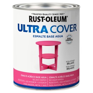ESMALTE AL AGUA U.COVER ROSA INTENSO 0,946lt