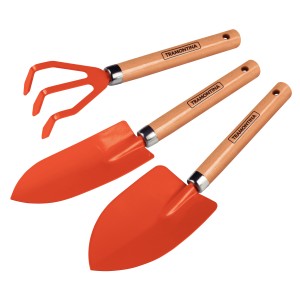 JGO.HERRAM.JARDIN 3pcs. metal c/madera TRAM. bols