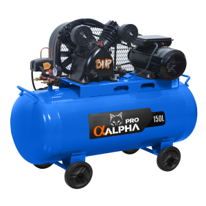 COMPRESOR ALPHA-PRO 3HP 150LT A POLEA 115lb BI-CI