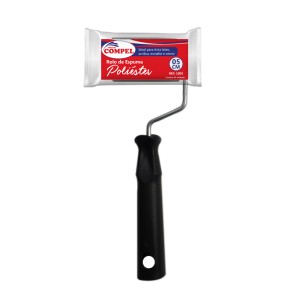 RODILLO COMPEL ESPUMA GRIS 5cm x 10mm CON SOPORTE