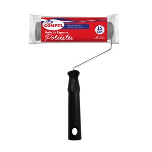 RODILLO COMPEL ESPUMA GRIS 15cm x 10mm CON SOPORTE