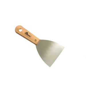 ESPATULA DE ACERO INOX 80MM COMPEL cabo madera