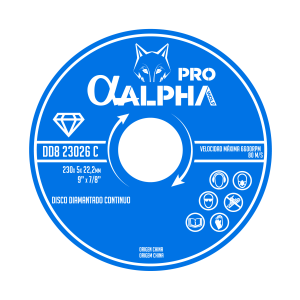 DISCO DIAMANTADO ALPHA PRO 230mm CONTINUO