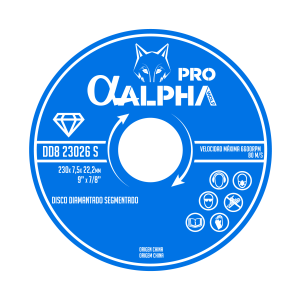 DISCO DIAMANTADO ALPHA PRO 230mm SEGMENTADO