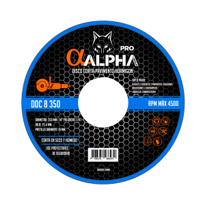 DISCO DIAMANT.ALPHA PRO 350x25mm CONCRETO-PIEDRA