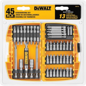SET 45Pcs DEWALT PUNTAS Y ADAPTADORES C/ESTUCHE