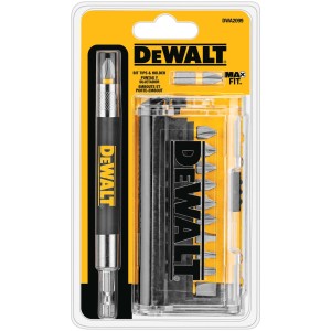 *SET 13pcs.DEWALT PUNTAS BITS+ADAP.MAGN.C/EXT.GUIA