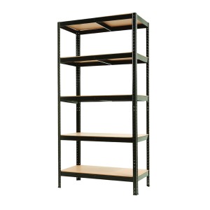 ESTANTERIA NEGRO 5 NIVELES 90x40x180cm ALPHA-PRO