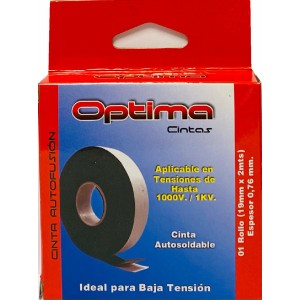 CINTA CAUCHO AUTOSOLDABLE 2mtx19mm OPTIMA CAJ.EX