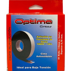CINTA CAUCHO AUTOSOLDABLE 5mtx19mm OPTIMA CAJ.E