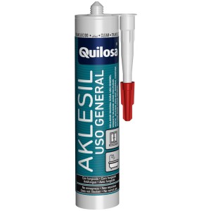 SILICONA TRANSPARENT AKLESIL ACIDA USO GENERAL cartucho 280ml