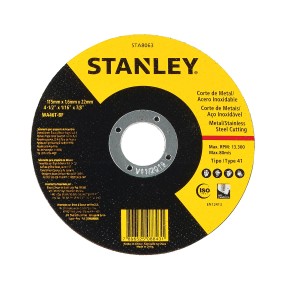 DISCO C/METAL CHATO STANLEY 115mm x 1,6mm c/u