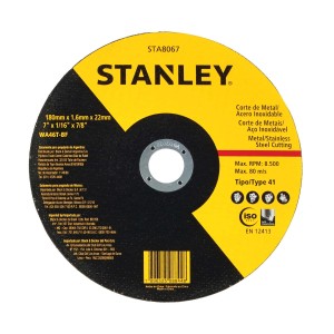 DISCO STANLEY CTE.METAL CHATO 180x1.6x22mm.