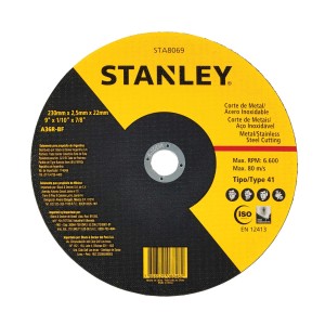 DISCO STANLEY CTE.METAL CHATO 230x2x22mm.