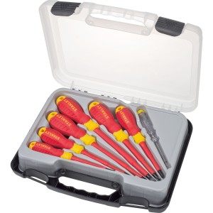ESTUCHE DESTORN.STANLEY ROJO 7 pcs.AISLADOS 1000V