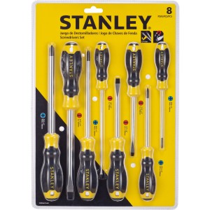 JGO. 8Pcs.DESTORNILL. STANLEY P/MAGNETICA
